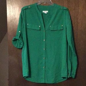 Charter Club green blouse